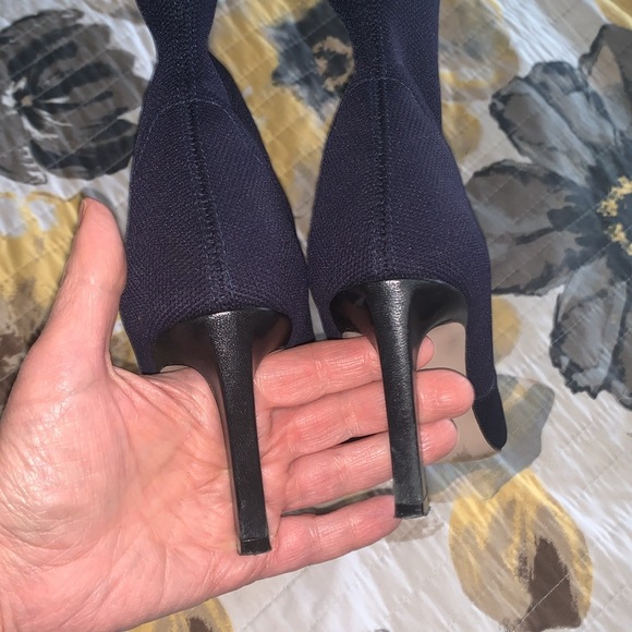 Stuart Weitzman Rapture navy blue sock booties 7.5 - Picture 14 of 15